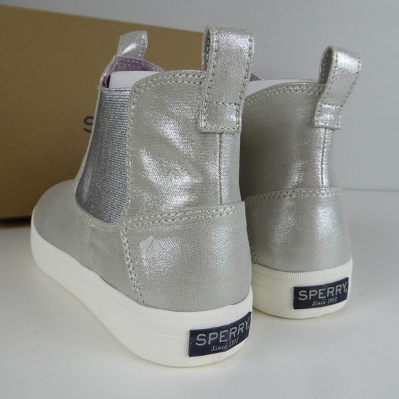 Sperry Crest Mid Champagne Sneaker Bootie Boot NIB - Picture 3 of 7